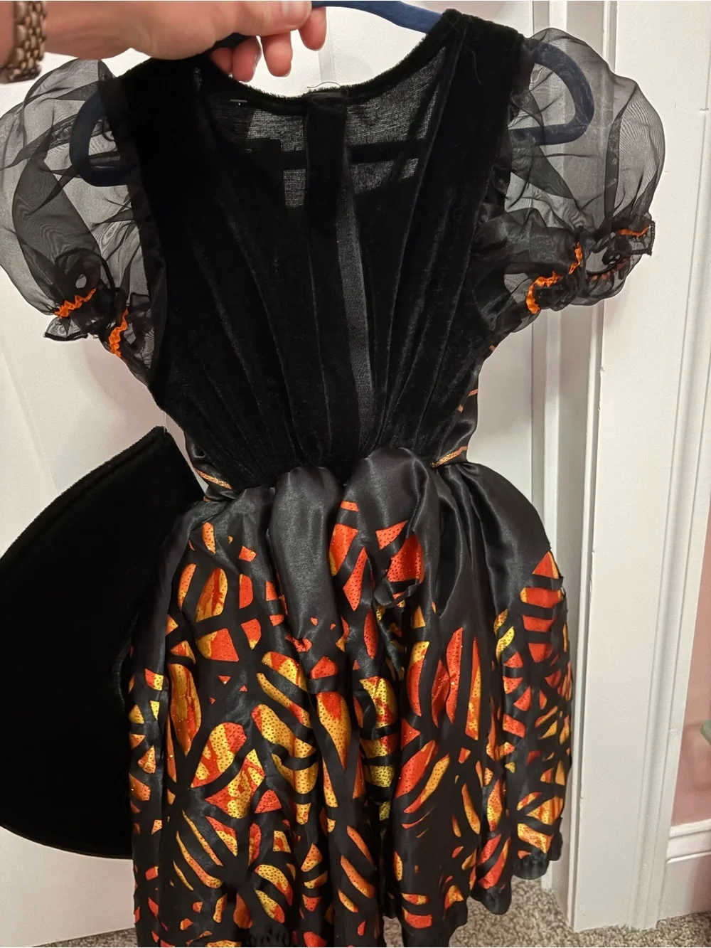 Cracker Barrel Kids Halloween Spider-Web Witch Costume with hat